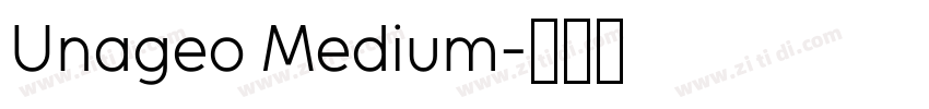 Unageo Medium字体转换